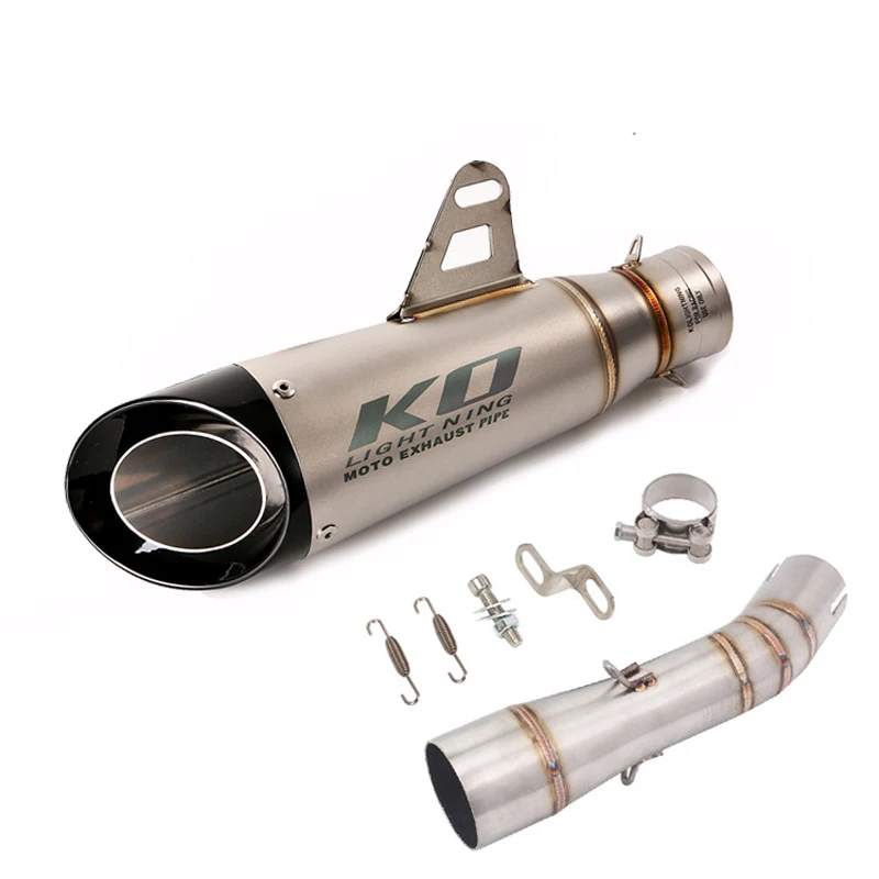 

51mm Exhaust Pipe Escape Muffler Tip Slip On Modified Connect Link Pipe Middle Tube For Benelli 502C Motorcycle