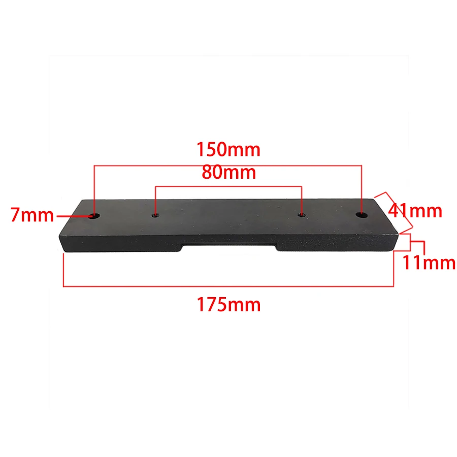 175mm Equatorial Dovetail Mounting Plate Alluminium Alloy Mount Adapter for Astronomical Telescope EQ1/EQ2/EQ3