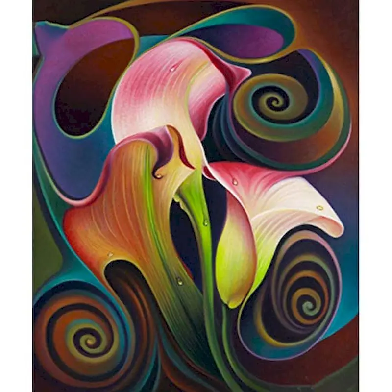 GATYZTORY DIY Painting By Numbers Zero Basis HandPainted Oil Painting abstract flowers Picture Paint Unique Gift Home Decoration