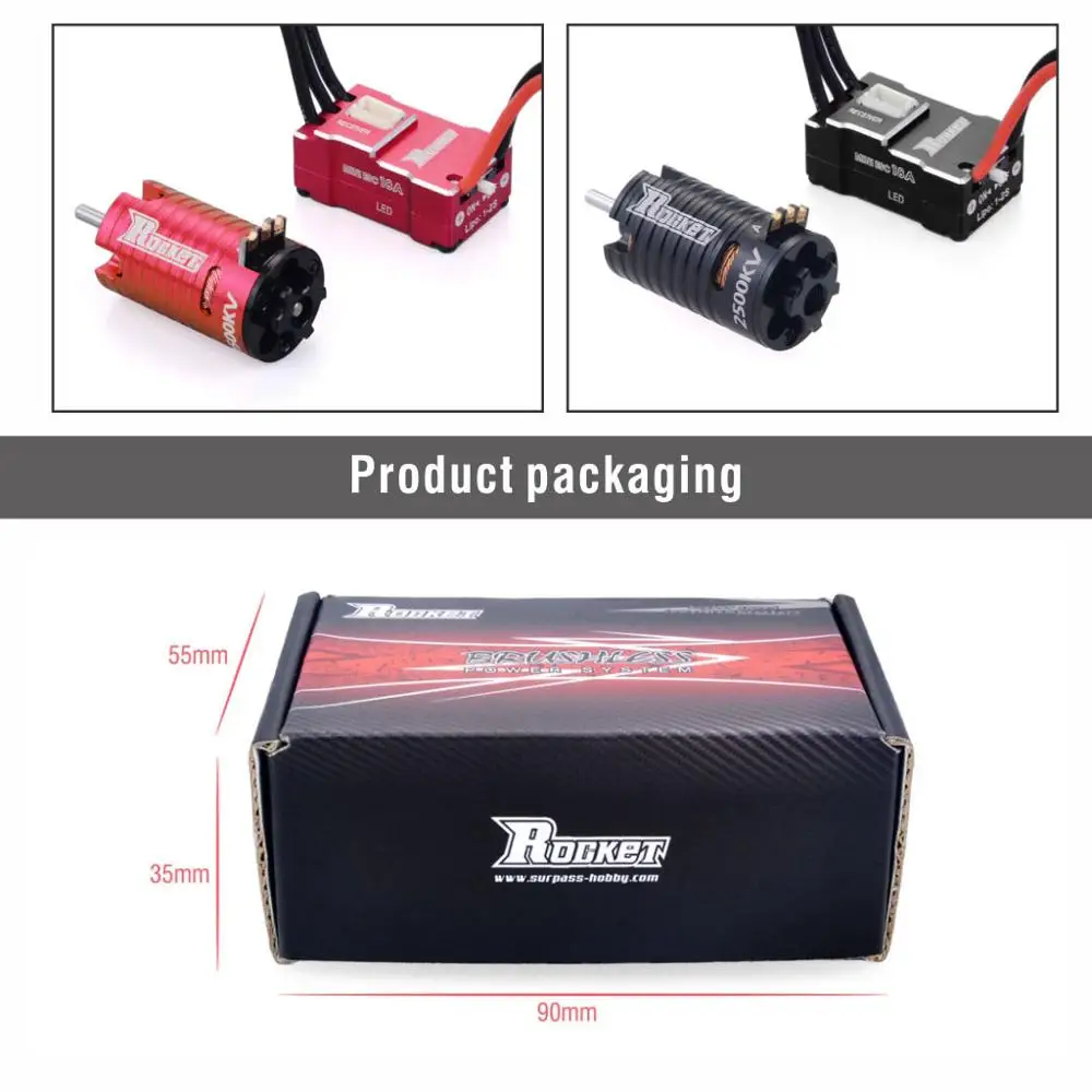 Surpass Hobby Brushless Motor MINI 1410 2500KV 3500KV 5500KV 7500KV 9500KV With 18A ESC for Kyosho DRZ 1/24 1/28 1/32 RC Car