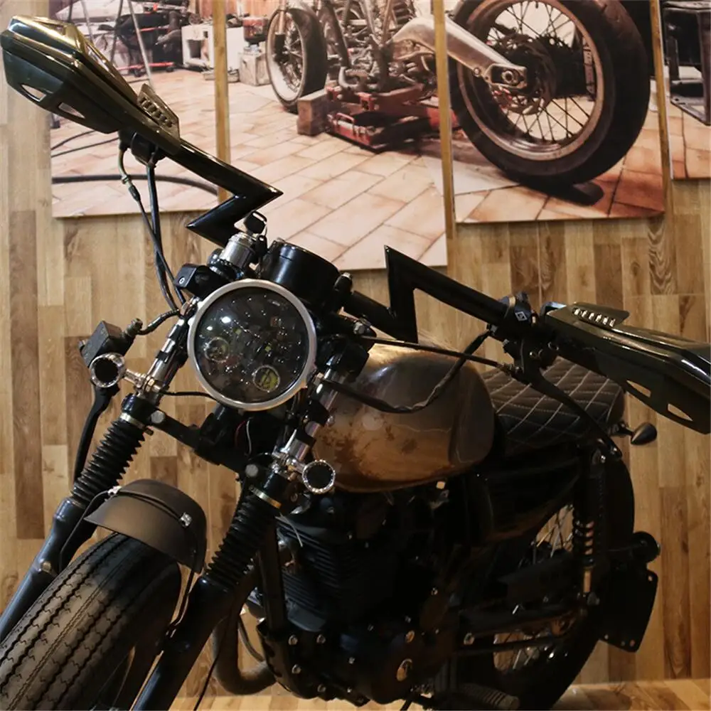 كروم أسود 5.75 في 7 في الألومنيوم مصباح أمامي مستدير الإسكان كشافات حلقة الكسوة جبل قوس للدراجات النارية هارلي هوندا ياماها