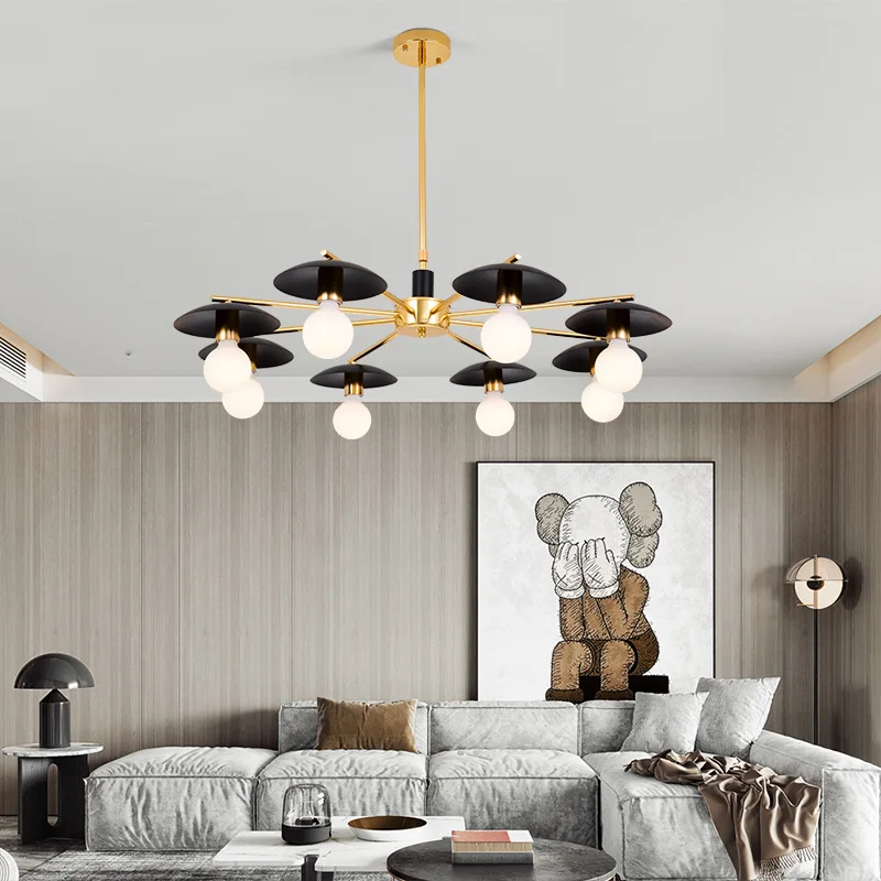 

Nordic living room chandelier led creative post-modern E27 simple home hall restaurant bedroom light luxury chandelier