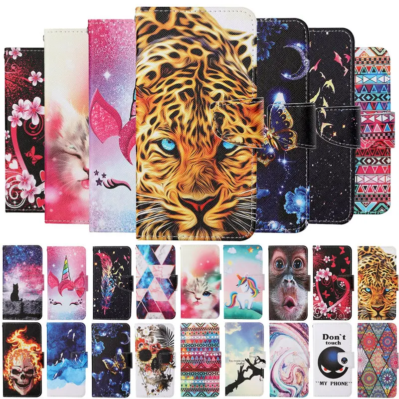 Flip Wallet Leather Phone Case For Huawei Y5 2019 Case AMN-LX1 LX2 LX3 LX9 3D Card Holder Stand Book Cover Painted Bag Cel