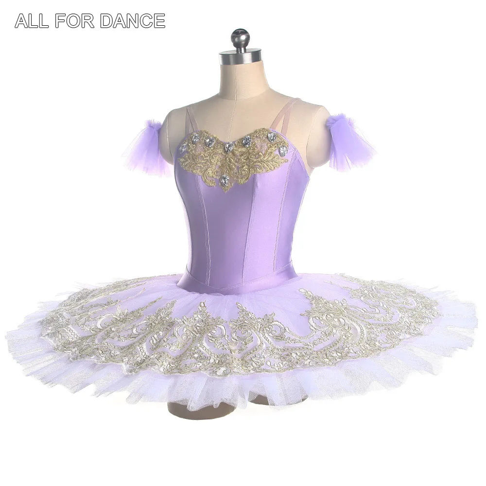 Bll405 luz roxo pré-profissional ballet dança tutu para meninas e mulheres vestido de bailarina lilás clássico panqueca tutus solo vestido