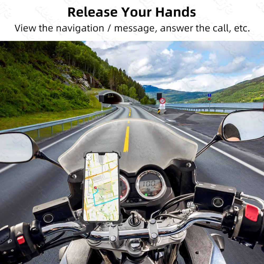 Deelife Motorcycle Phone Holder for Motorbike Mobile Stand Moto Smartphone Mount Motocycle Cellphone Support Wireless Charging