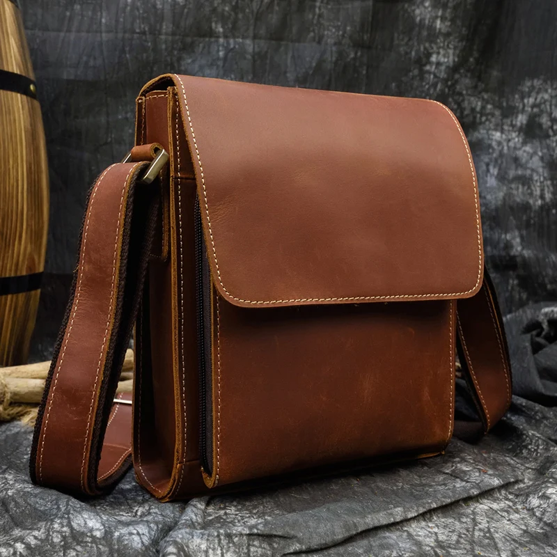 Vintage shoulder bags for women new 2021 men leather messenger bag crossbody bags genuine leather sling bag outdoor man\'s bags