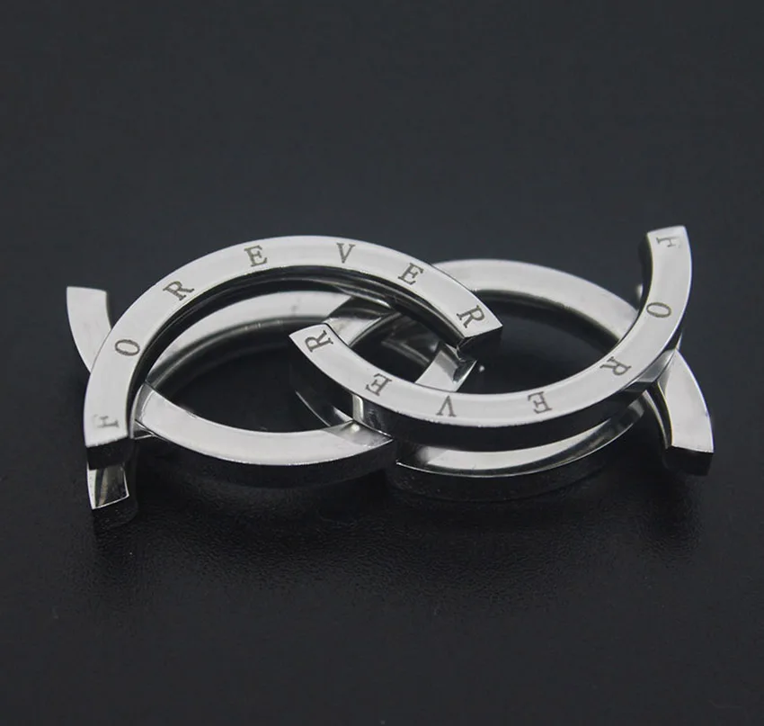 316L Silver color Stainless Steel Deformable Ring Women Men Wedding Jewlery Couple Rings Forever Lovers Gift