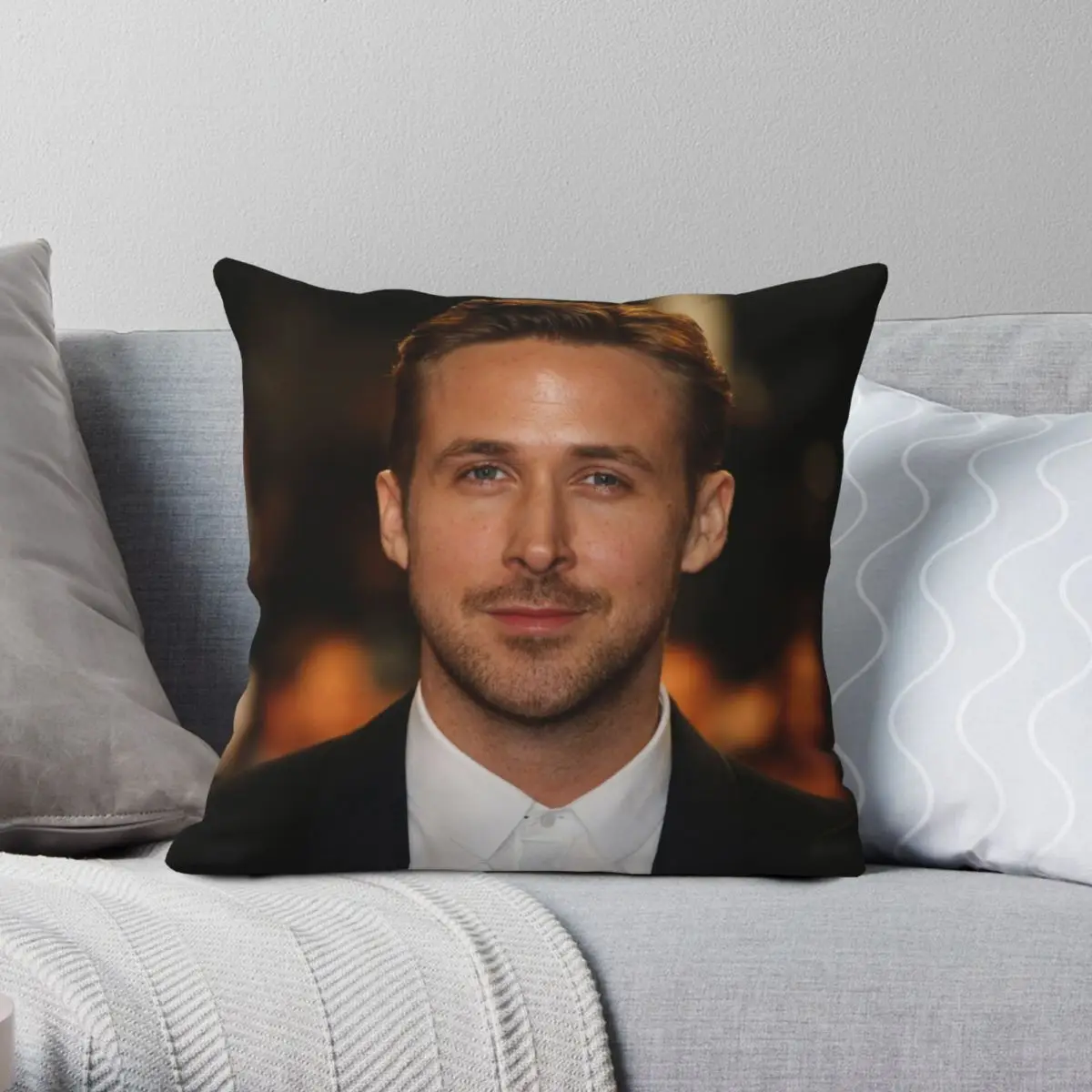 Ryan Gosling Pillowcase Polyester Linen Velvet Printed Zip Decor Pillow Case Home Cushion Cover