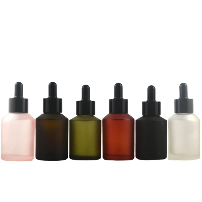 60ML Essential Oil Dropper Bottle Slop Glass Aromatherapy Drop Massage Bottle Frosted Amber Serum Dropper Pipette Bottle 10pcs