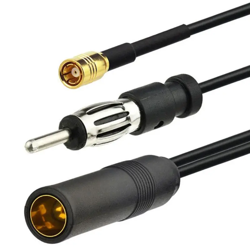 Active Dab+FM/AM SMB Cable Aerial DIN Splitter Accessory Antenna Converter Wireless Adapter Lead Vehicle Car Radio Plug