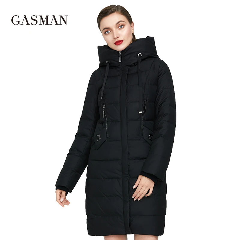 GASMAN Women Down Jacket Hooded 2022 New Thick Bio Brand Coat Women Long Winter Warm Parka Fashion Female Jacket Collection 1827