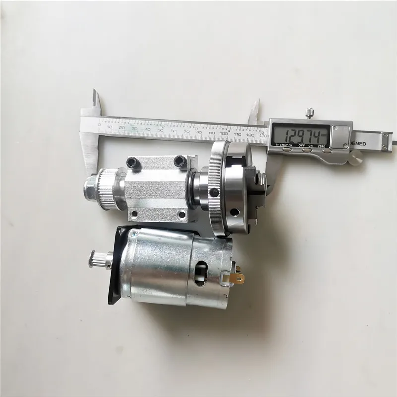 mini lathe woodworking beads machine spindle DIY lathe / bead machine 65 Three-jaw chuck spindle assembly