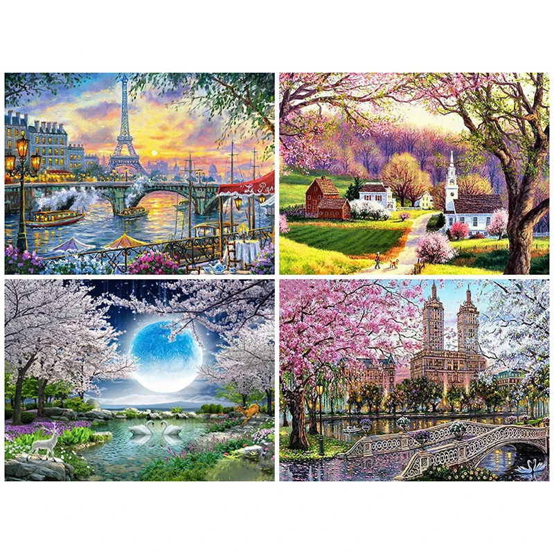 

Full Drill Square Diamond Painting Cross Stitch Landscape Sale Diamond Embroidery Mosaic Home Decoration