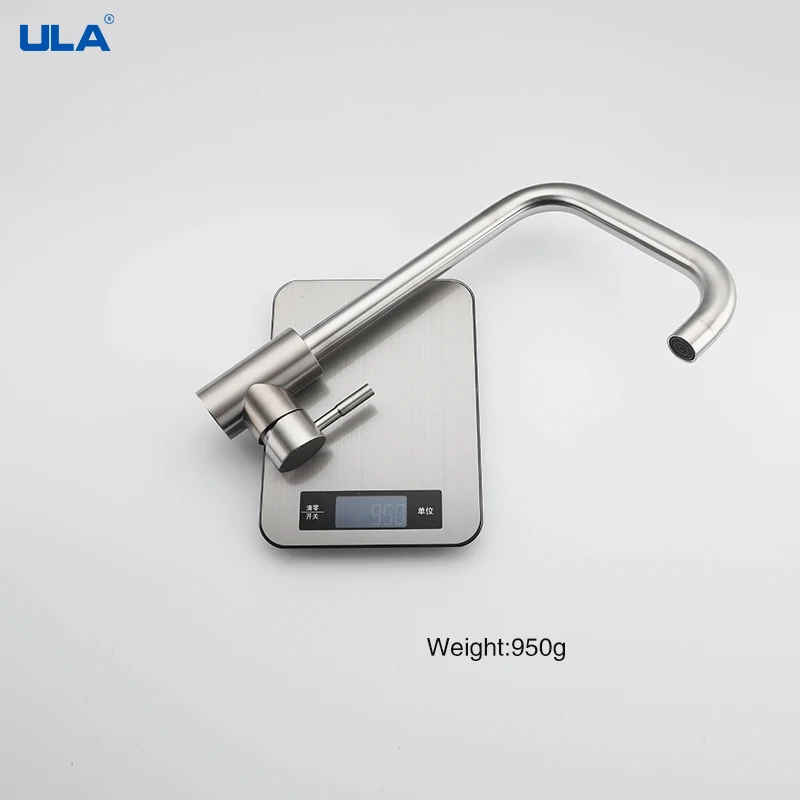 ULA Flexible Kitchen Faucet Brushed Kitchen Faucet Single Hole Hot Cold Water Kitchen Sink Mixer Tap Kitchen Water Tap