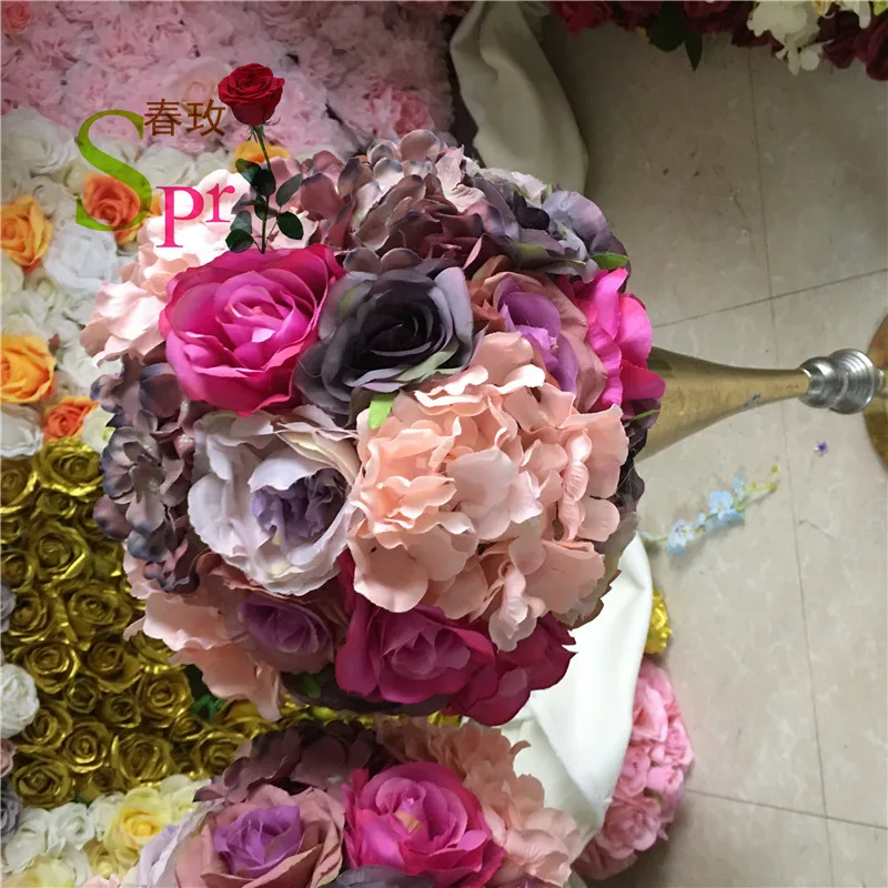 SPR 10pcs/lot Artifical flower ball for table wedding flower ball centerpiecce decoration