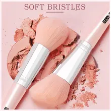 Pro Pink Makeup Brush Set for Face and Eyes #4