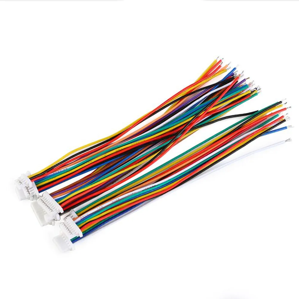 

50PCS/1Lot SH1.0mm Connector Single/Double Head Male Extension Cord Electronic Cable Connection Terminal Wires 2P 3 4 5 6-10PIN