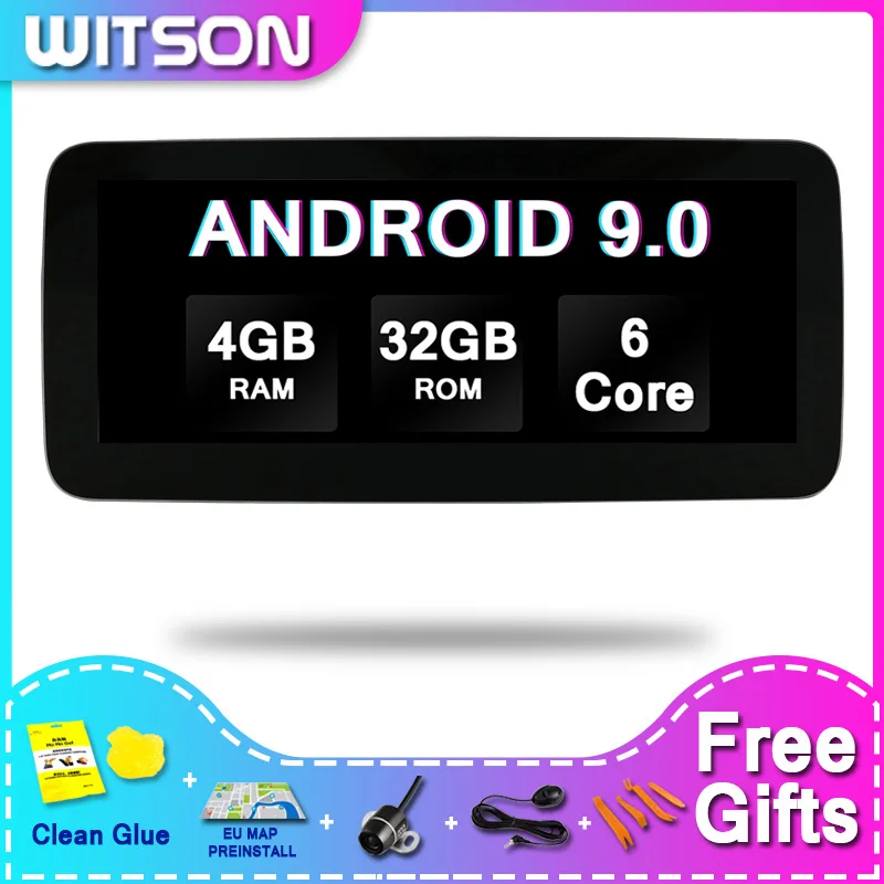 

WITSON Mercedes-Benz большой экран Android 9,0 автомобильный DVD Gps для MERCEDES-BENZ C-Class GLC 2014-2018 (NTG5.0) 4G 32GB автомобильный радиоприемник