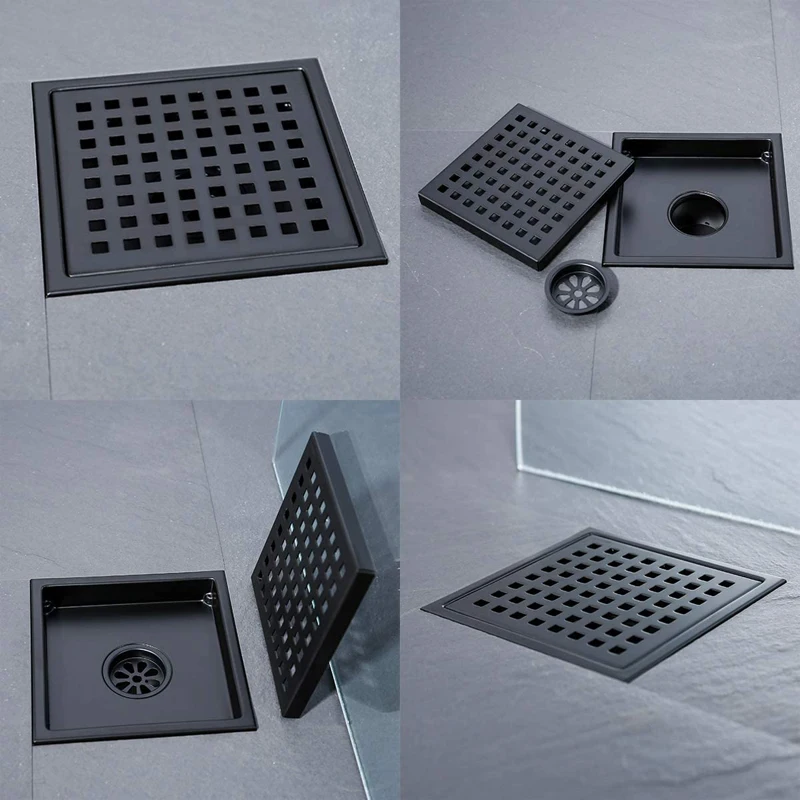 150*150mm SUS304 Stainless steel Floor drain Bathroom shower drainer square Top Quality Bathroom drainage Drain quickly