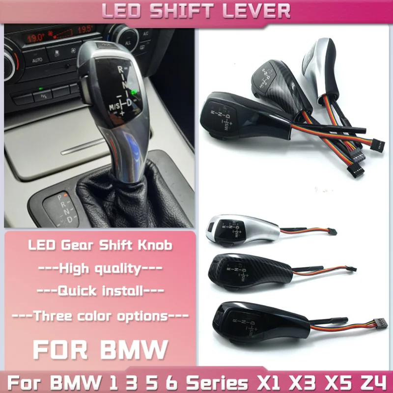 

For BMW 1 3 5 6 X1 X3 X5 Z4 Series LED Gear Shift Knob E39 E53 E38 E60 E61 E46 E63 E90 E92 E93 E81 E82 E87 E88 E89 Shifter Lever