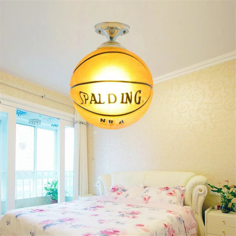 Soccer Ball Ceiling Light Football Basketball LED Lights Ceiling Lamp Indoor Lighting Boys Room Bedroom Home Decor Light Fixture