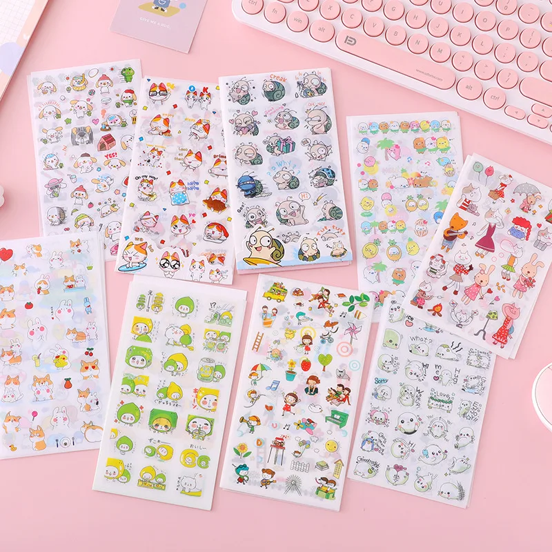 

120 pcs/lot Cartoon Animal PET Stickers Decorative Stationery Sticker Scrapbooking DIY Diary Album Stick Label