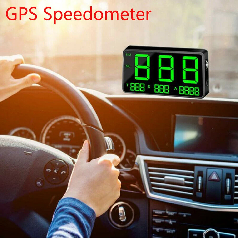 4.5inch Digital Car GPS HUD Speedometer Green Screen Speed Display C80 Altitude Display Head Up Display Odometer Free Shipping