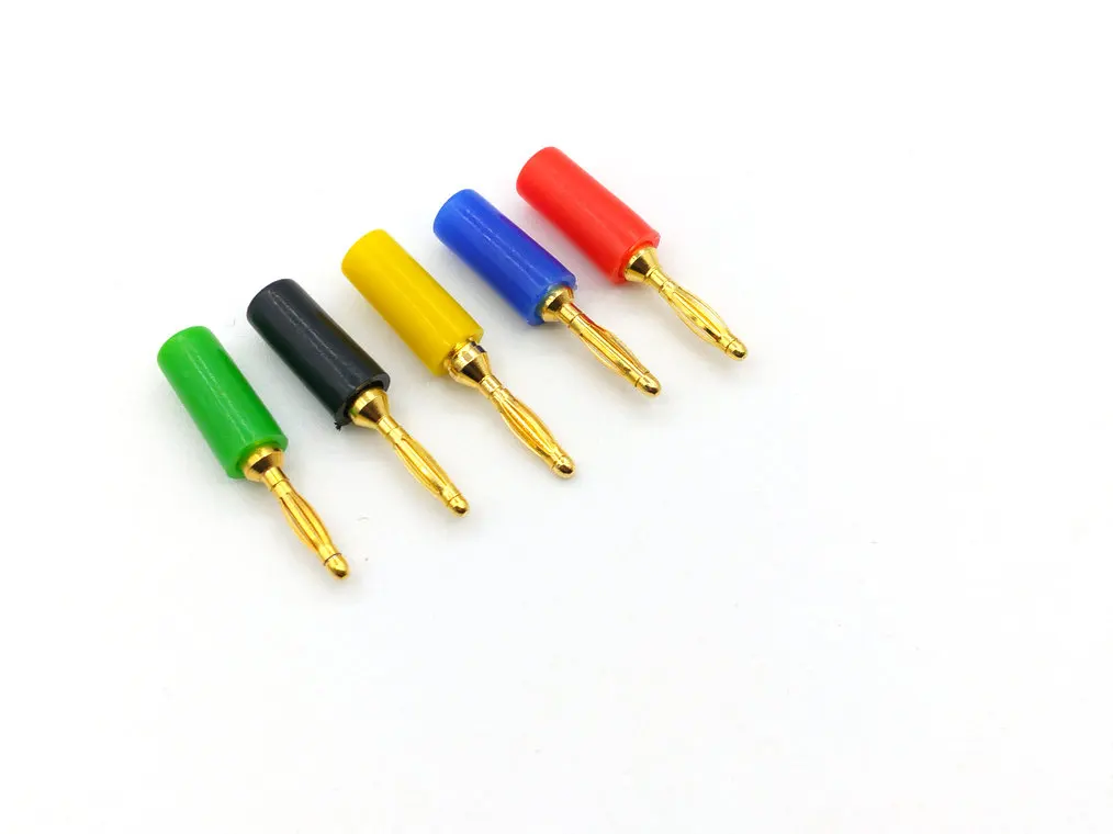 

100PCS Gold plated 2mm Banana Plug Jack adapter For Speaker Amplifier Test Probes Connector