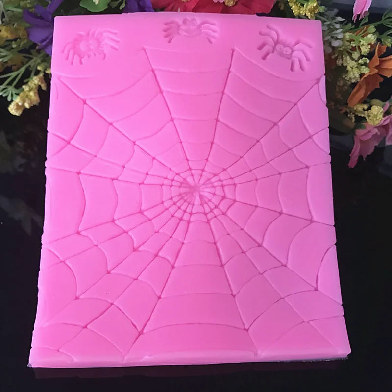 DIY Spider Web Shape Silicone Mold Polymer Resin Clay Mould Fondant Cake Decorating Tools Chocolate Gumpaste Candy Moulds