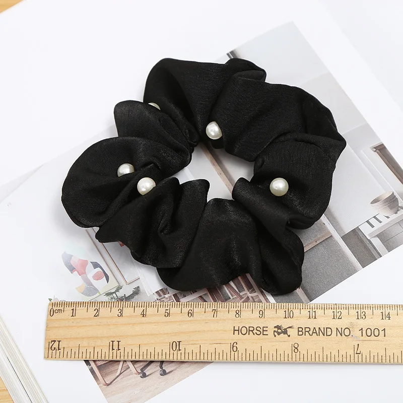 New fashion pearl large intestine circle fabric hair ring Women Elastic Hair Bands hair accessories