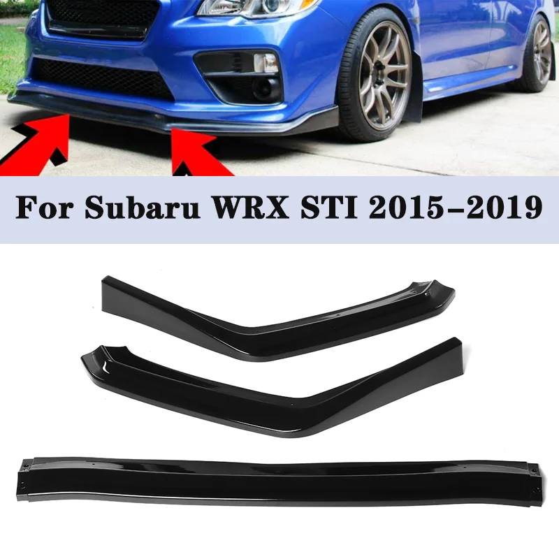 

3 шт./комплект, автомобильные передние бамперы для Subaru WRX STI 2015-2019