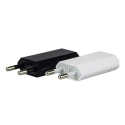 Cargador de pared estándar de la UE, adaptador de carga USB con enchufes redondos duales, 5V/1A, carga rápida para IPhone 5/5S 6/6S Plus