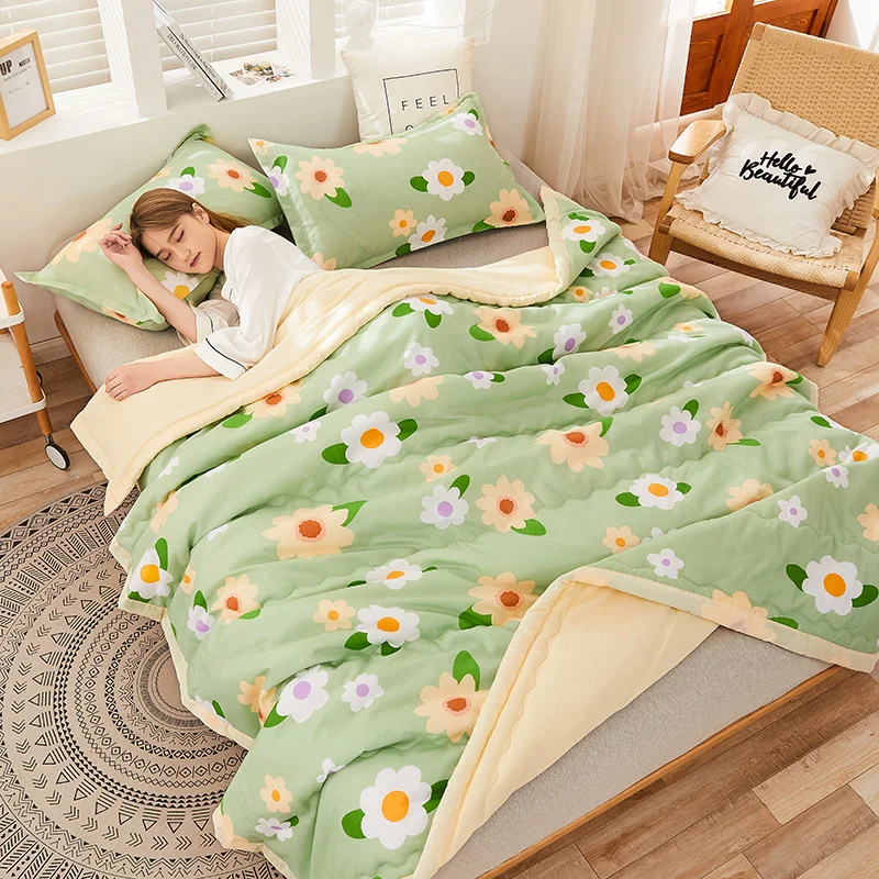 Air-Conditioning Quilt for Children and Adults, Cartoon Quilt Cover, Single Quilt, Washable Bed, Home Use, MF068, 80x100cm, New