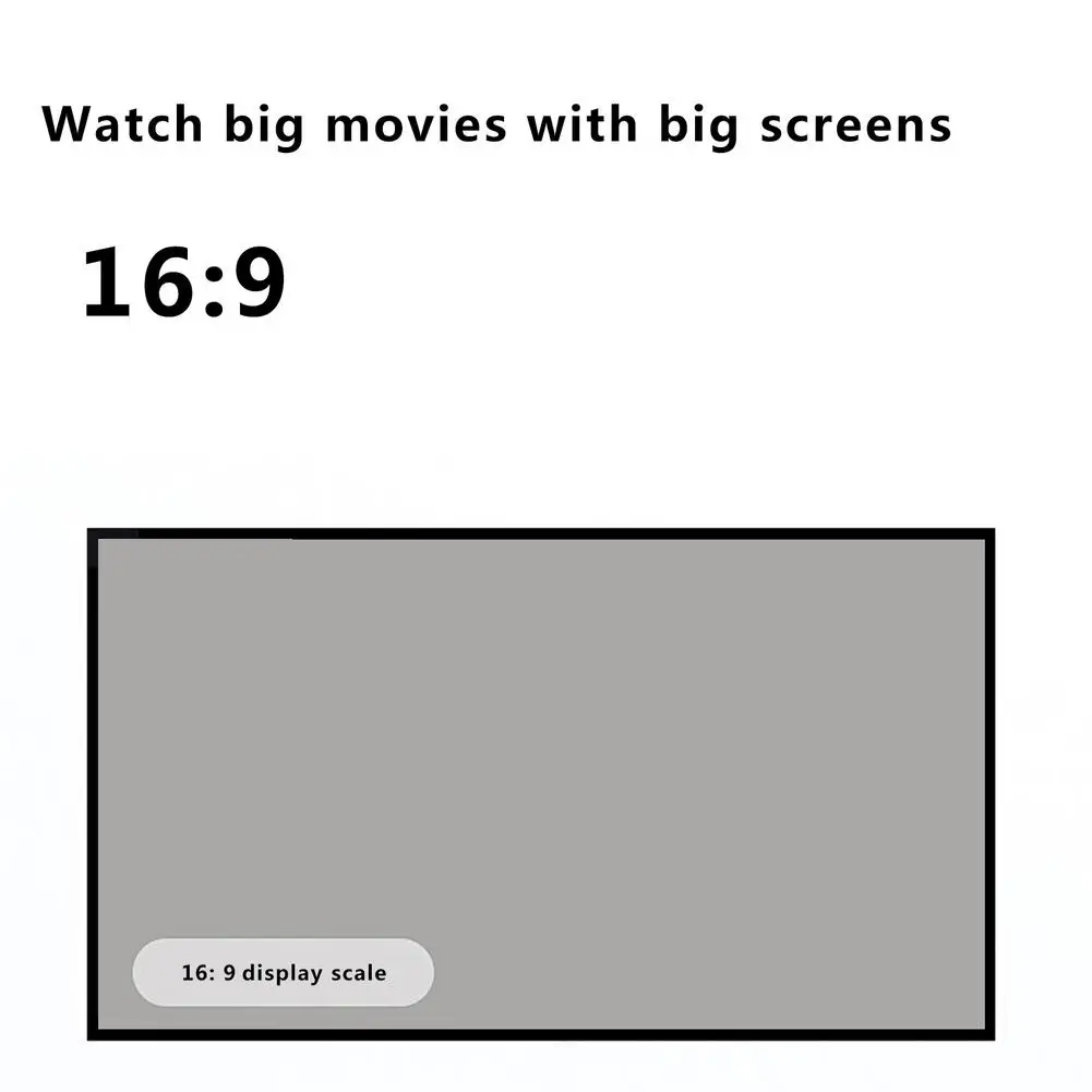 

60 84 100 130 inch 16:9 Portable Projector Screen HD Foldable Projection Screen White for Wall Mounted Home Theater Bar Travel