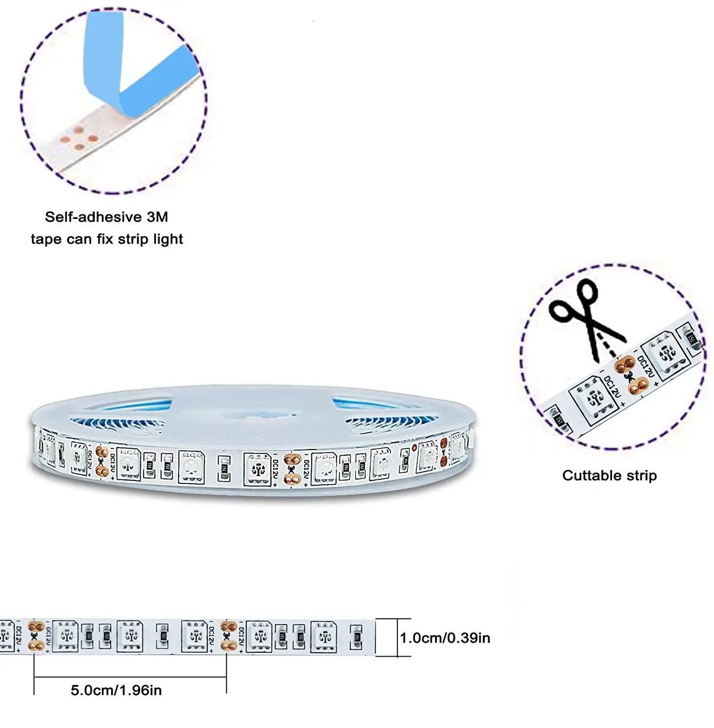 Ultraviolet 365nm 380nm 395nm UV Black Light LED Strip Light SMD5050 12V 60LEDS/MTR for UV Curing,Currency Validation