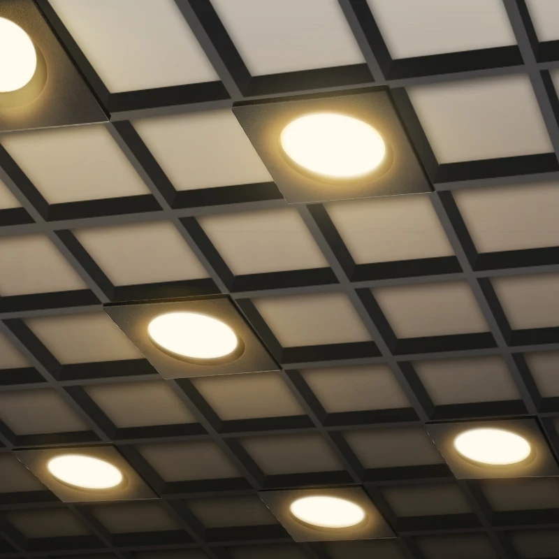 

LED Square Recessed Ceiling Lamp 5w 7w 9w 12w 20w 25w 30w downlight 230v LED Spot light grille lights decoration super bright