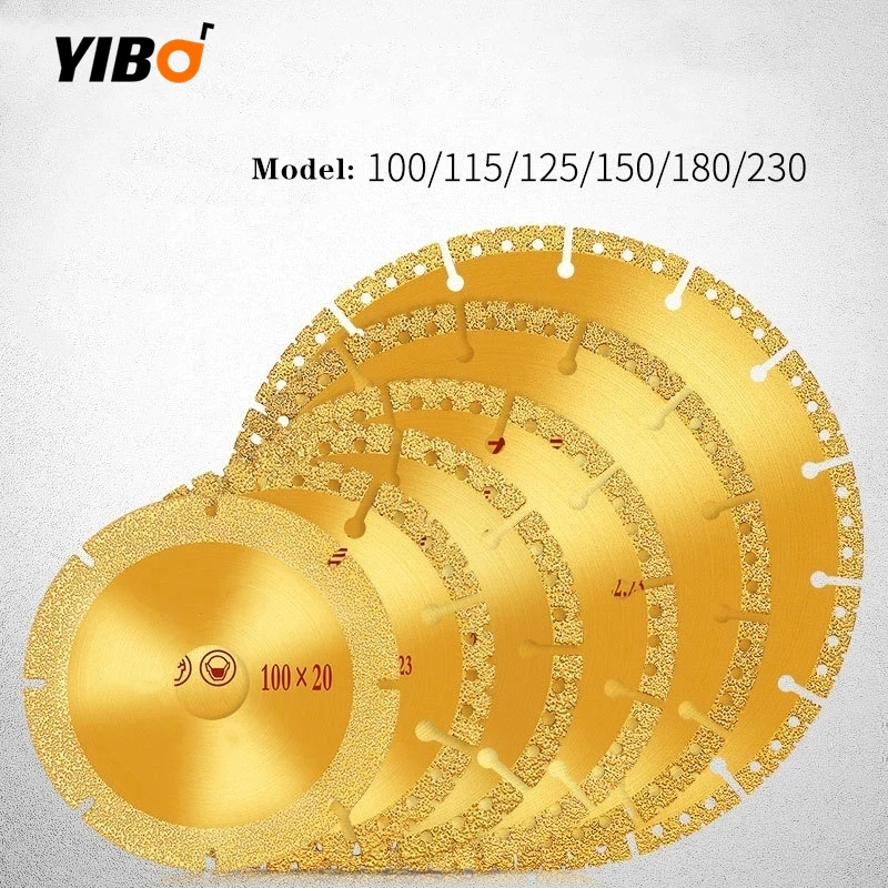 Vacuum Brazed Diamond Saw Blade For Steel Metal Stone Cast Iron Rebar Aluminum All Purpose Demolition Cutting Disc