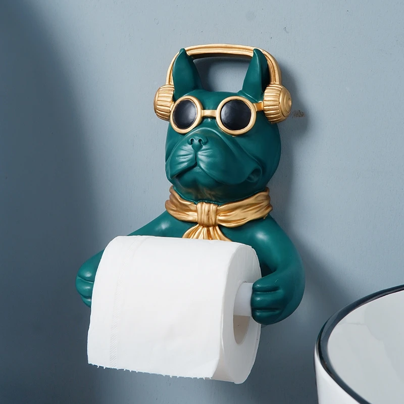 Creative music dog kitchen toilet roll paper holder no punch bathroom toilet paper holder toilet paper holder tissue holder