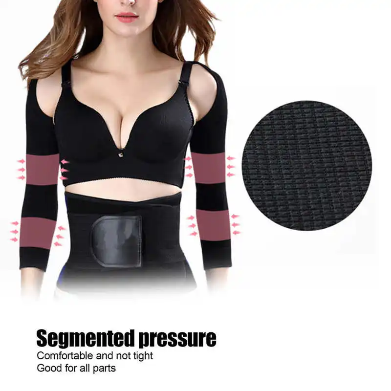 Women Upper Arm Shaper Slimmer Body Shaper Compression Sleeves Humpback Posture Corrector Back Shoulder Shapewear Support