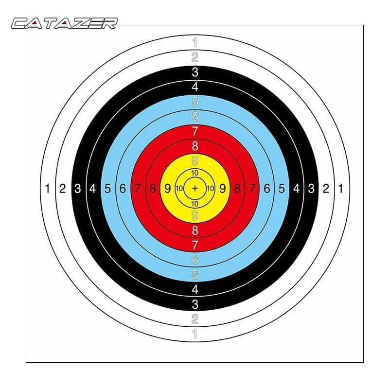 10Pcs Penuh Cincin Panah Busur Shooting Target Wajah Akurat Prop Panahan Panah Kertas Tahan Lama Berlatih Memanah Target Kertas