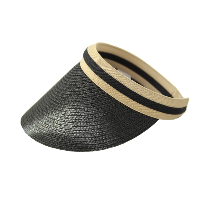 2019 Summer Woman Sun Hats Anti-UV Female outdoor Visor Caps Hand Made Straw Cap Casual Shade Hat Empty Top Hat Beach cap