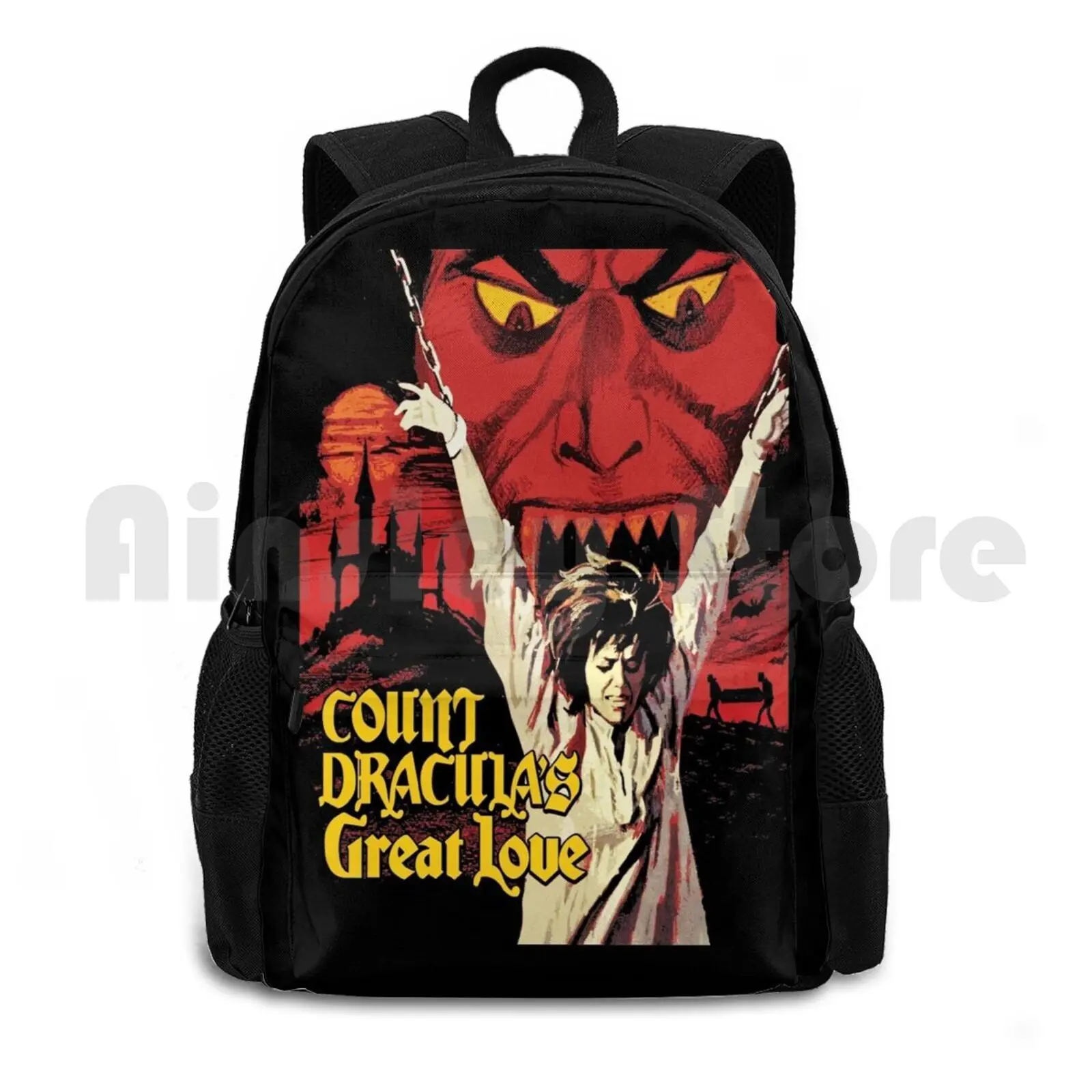 

Count Dracula's Great Love Outdoor Hiking Backpack Riding Climbing Sports Bag Vintage Retro Horror Terror Horror Dracula