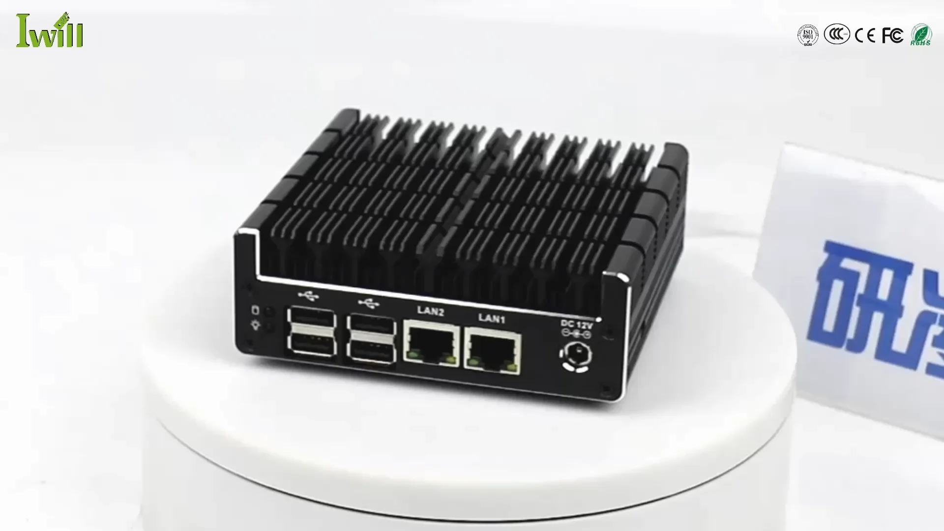 Thin Client Dual Core J3060 CPU 2 Ethernet Ports Fanless NUC Mini PC x86