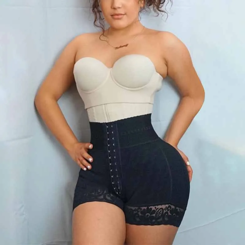 

BBL Shapewear Shorts Double Compression High Waisted With Mid-section Tummy Control Charming Curvy Slim Fit Waist Trainer