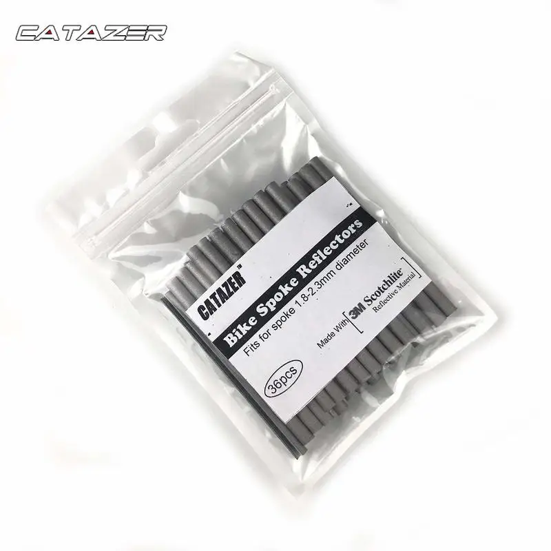 

36 Pcs Bike Bicycle Wheel Spokes Reflective Sticker Tube Warning Safety Light DIY Cycling Reflector Reflective Tubes 5 x 80mm
