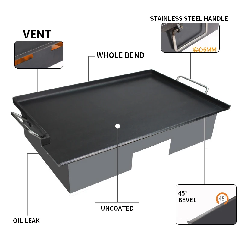 Teppanyaki Teppanyaki Special Equipment for Commercial Teppanyaki Squid Korean Snack Processing//Without Heating Electric Stove
