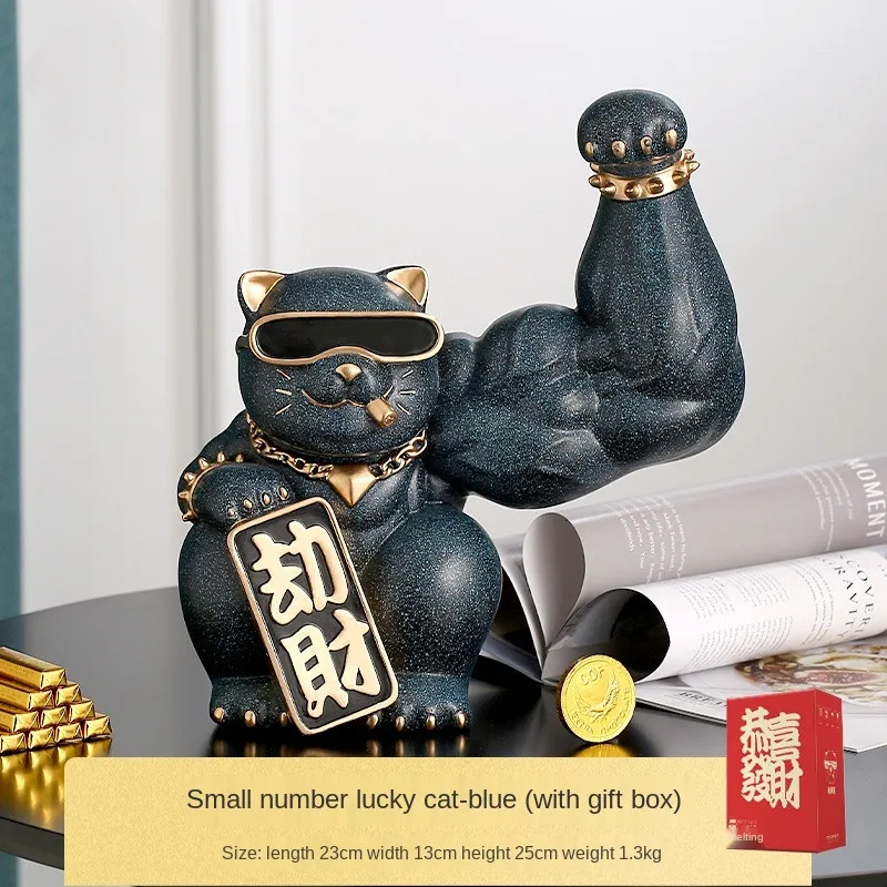 Kirin arm robbery cat decoration creative vigorous muscle giant arm lucky cat home living room decoration gift