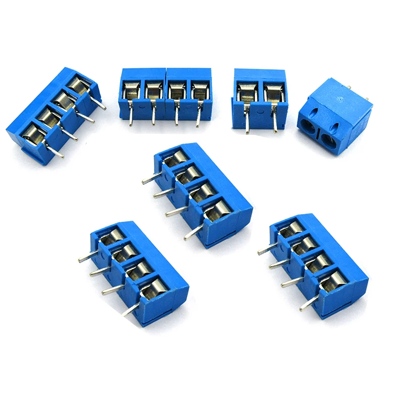 10Pcs/lot KF301-5.0-2P KF301-3P Pitch 5.0mm Straight Pin 2P 3P Screw PCB Terminal Block Connector