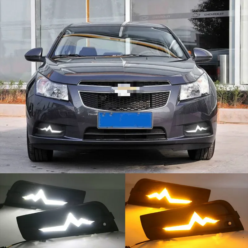 

LED Daytime Running Light DRL For Chevrolet Cruze 2009-2014 High-profile DRL Fog Lamp with Turn Signal Dimmed Light