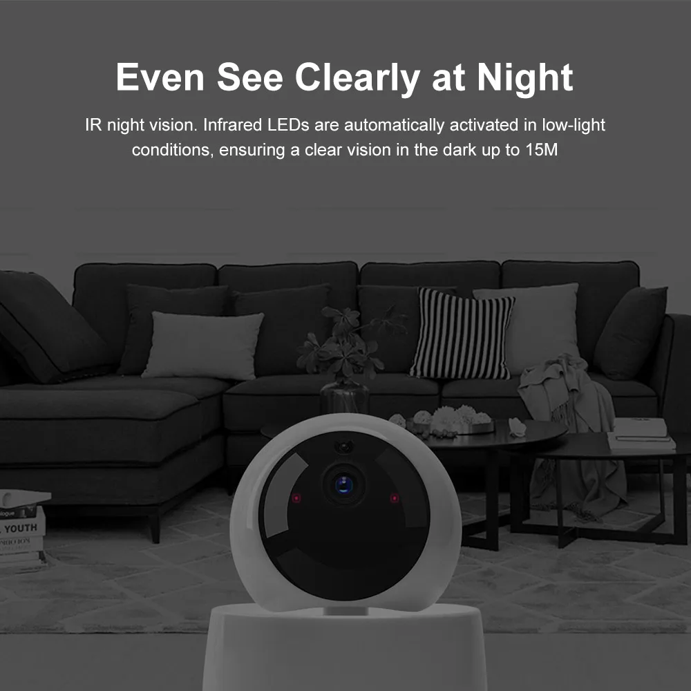 Sonoff GK-200MP2-B 1080P HD Wireless WiFi IP Security Camera Motion Detective 360° Viewing Activity Alert Ewelink APP Control